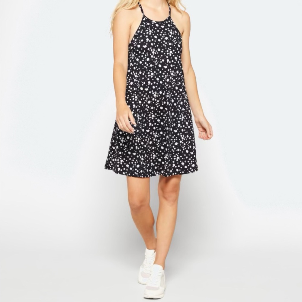 French Grey Black and‎ White Speckled Dress